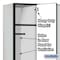 Salsbury Industries 1 Tier Designer Locker, 54"Wx76"Hx18"D, 3 Door, Gray 18-21368GRY - alternate 8